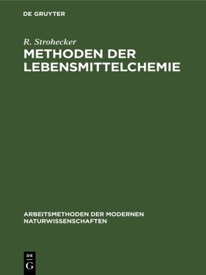 cover image of Methoden der Lebensmittelchemie